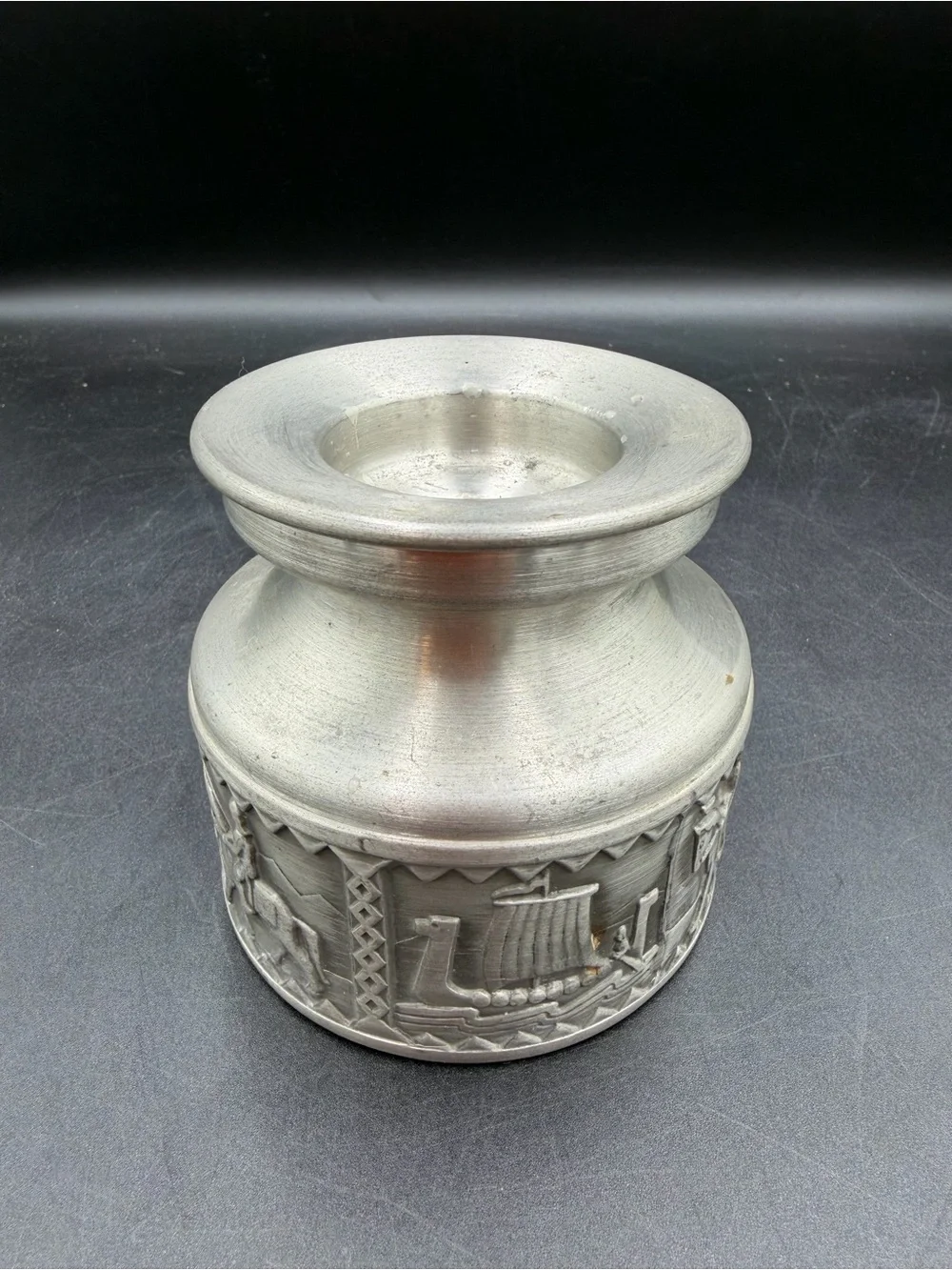 VTG Danish Modern Norwegian Pewter Vase Manufactured by Norsk Tin